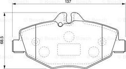 BOSCH 0 986 424 787 - Brake Pad Set, disc brake autospares.lv