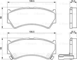 BOSCH 0 986 424 732 - Brake Pad Set, disc brake autospares.lv