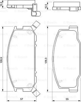 BOSCH 0 986 424 724 - Brake Pad Set, disc brake autospares.lv