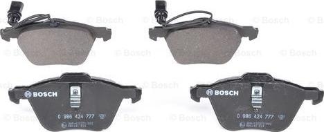 BOSCH 0 986 424 777 - Brake Pad Set, disc brake autospares.lv