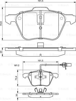 BOSCH 0 986 424 777 - Brake Pad Set, disc brake autospares.lv