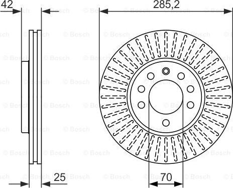 BOSCH 0 986 479 946 - Brake Disc autospares.lv