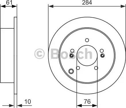 BOSCH 0 986 479 948 - Brake Disc autospares.lv