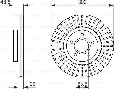 BOSCH 0 986 479 956 - Brake Disc autospares.lv