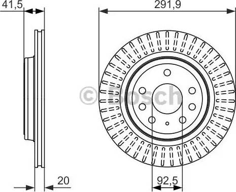 BOSCH 0 986 479 950 - Brake Disc autospares.lv