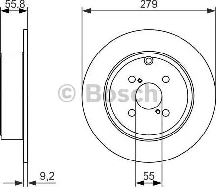 BOSCH 0 986 479 951 - Brake Disc autospares.lv