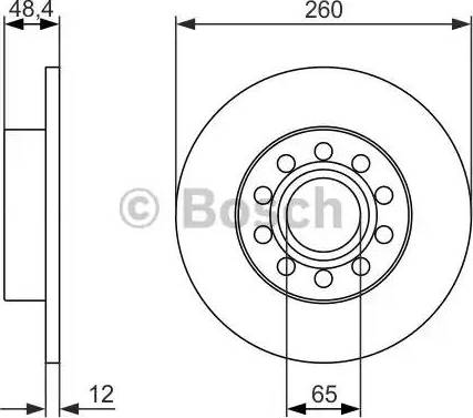 BOSCH 0 986 479 952 - Brake Disc autospares.lv