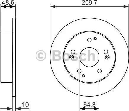 BOSCH 0 986 479 964 - Brake Disc autospares.lv