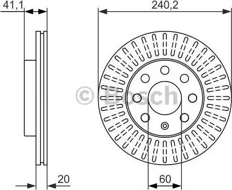 BOSCH 0 986 479 960 - Brake Disc autospares.lv