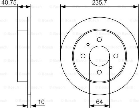 BOSCH 0 986 479 967 - Brake Disc autospares.lv