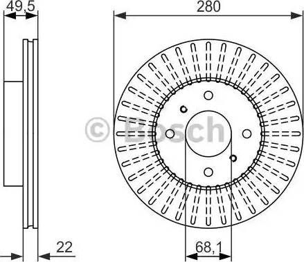 BOSCH 0 986 479 900 - Brake Disc autospares.lv