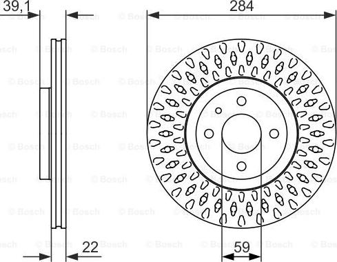 BOSCH 0 986 479 907 - Brake Disc autospares.lv