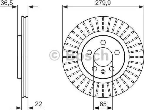 BOSCH 0 986 479 911 - Brake Disc autospares.lv