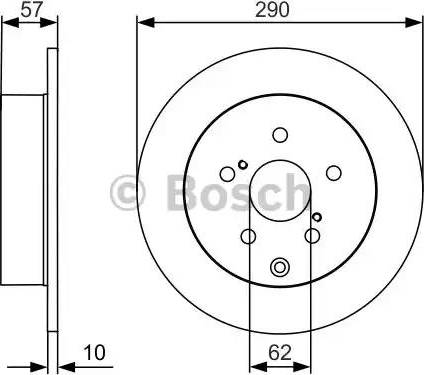 BOSCH 0 986 479 989 - Brake Disc autospares.lv