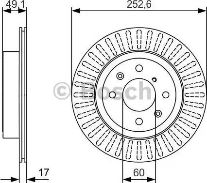 BOSCH 0 986 479 982 - Brake Disc autospares.lv