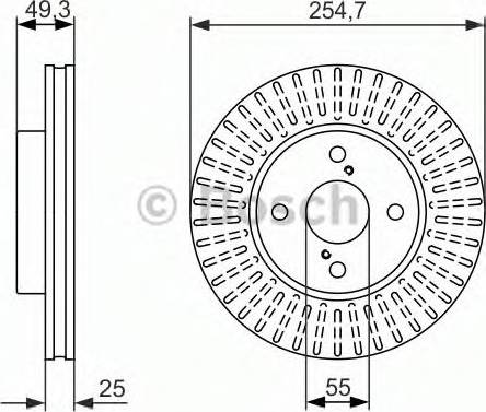 BOSCH 0 986 479 936 - Brake Disc autospares.lv