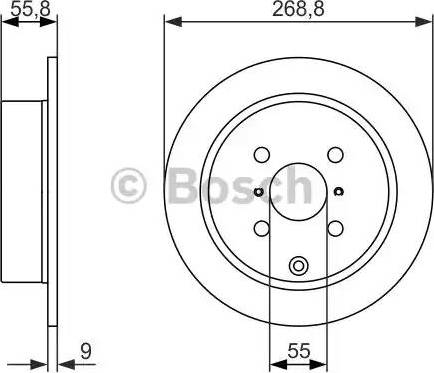 BOSCH 0 986 479 938 - Brake Disc autospares.lv