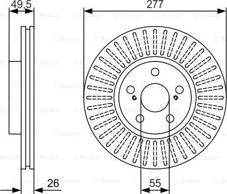 BOSCH 0 986 479 979 - Brake Disc autospares.lv