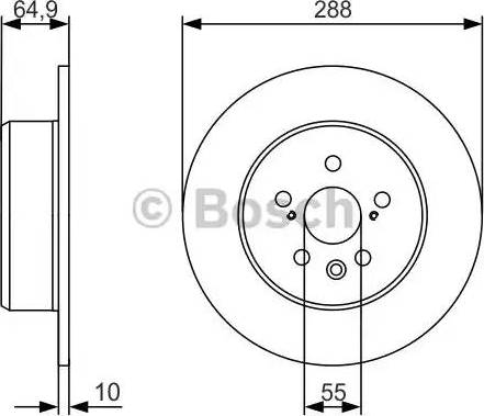 BOSCH 0 986 479 970 - Brake Disc autospares.lv