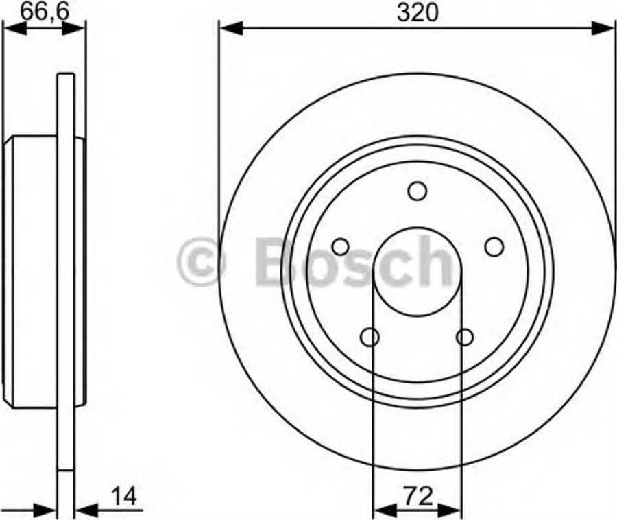 BOSCH 0 986 479 499 - Brake Disc autospares.lv