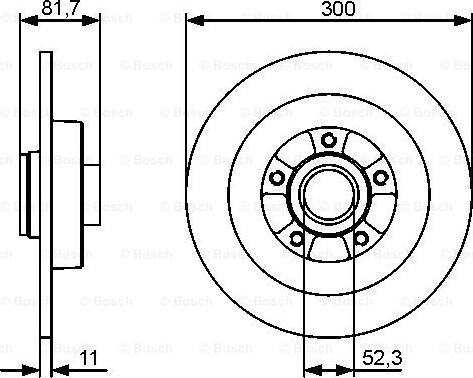 BOSCH 0 986 479 446 - Brake Disc autospares.lv