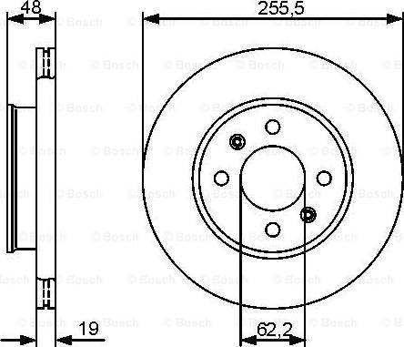 BOSCH 0 986 479 459 - Brake Disc autospares.lv