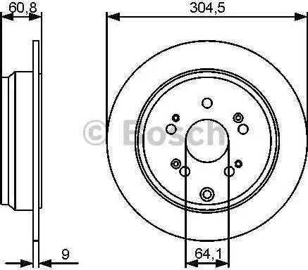 BOSCH 0 986 479 452 - Brake Disc autospares.lv