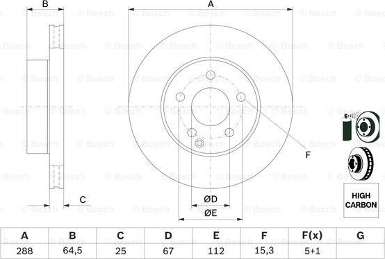 BOSCH 0 986 479 406 - Brake Disc autospares.lv