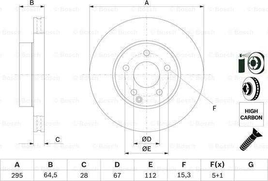 BOSCH 0 986 479 407 - Brake Disc autospares.lv