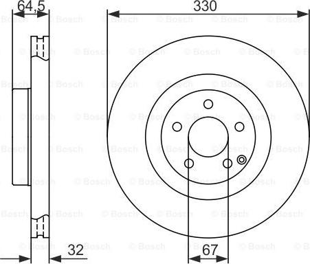 BOSCH 0 986 479 415 - Brake Disc autospares.lv