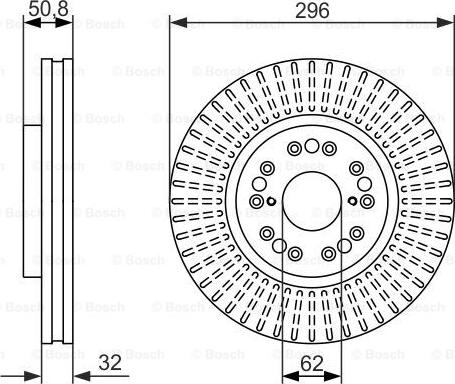 BOSCH 0 986 479 485 - Brake Disc autospares.lv