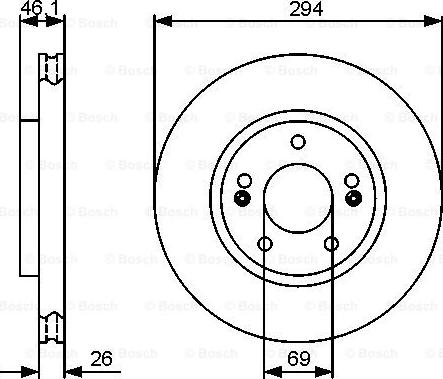 BOSCH 0 986 479 434 - Brake Disc autospares.lv