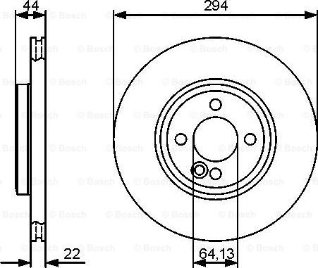 BOSCH 0 986 479 438 - Brake Disc autospares.lv