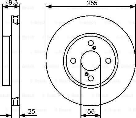 BOSCH 0 986 479 422 - Brake Disc autospares.lv