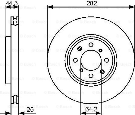 BOSCH 0 986 479 476 - Brake Disc autospares.lv