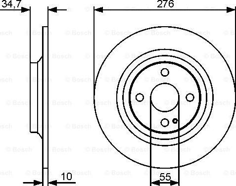 BOSCH 0 986 479 473 - Brake Disc autospares.lv