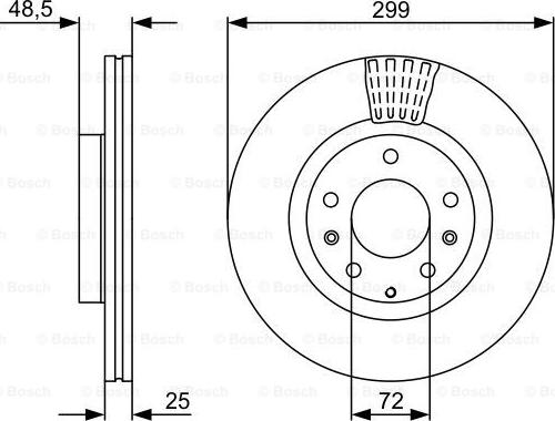 BOSCH 0 986 479 C74 - Brake Disc autospares.lv