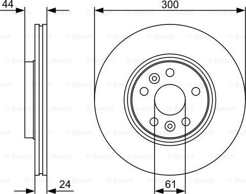 BOSCH 0 986 479 554 - Brake Disc autospares.lv