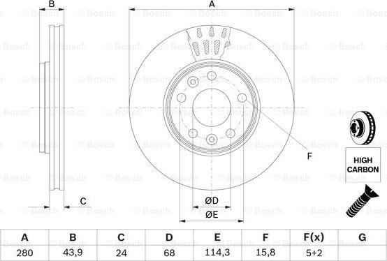 BOSCH 0 986 479 C62 - Brake Disc autospares.lv