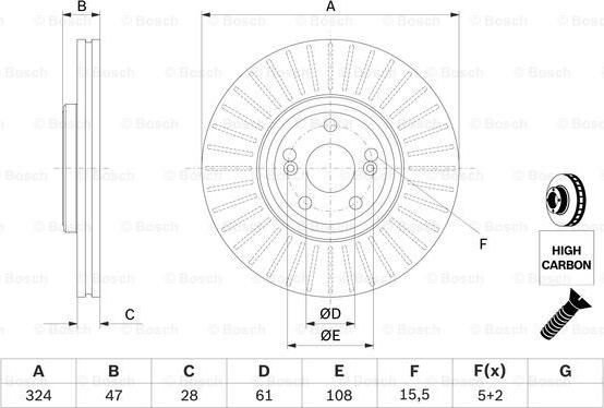 BOSCH 0 986 479 565 - Brake Disc autospares.lv