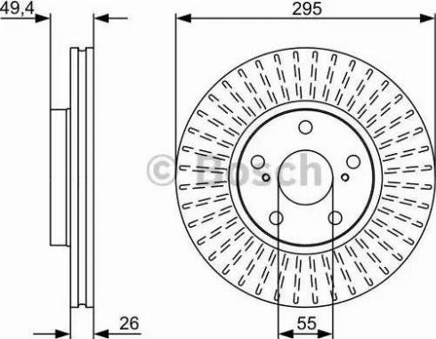 BOSCH 0 986 479 561 - Brake Disc autospares.lv