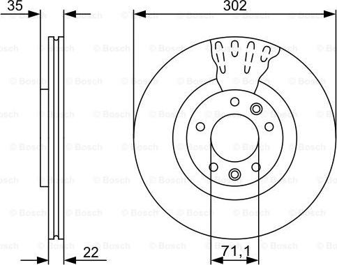 BOSCH 0 986 479 500 - Brake Disc autospares.lv