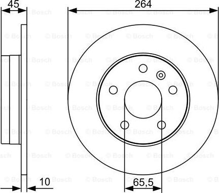 BOSCH 0 986 479 516 - Brake Disc autospares.lv