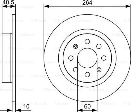 BOSCH 0 986 479 517 - Brake Disc autospares.lv