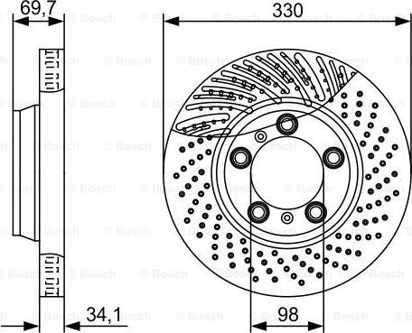 BOSCH 0 986 479 580 - Brake Disc autospares.lv