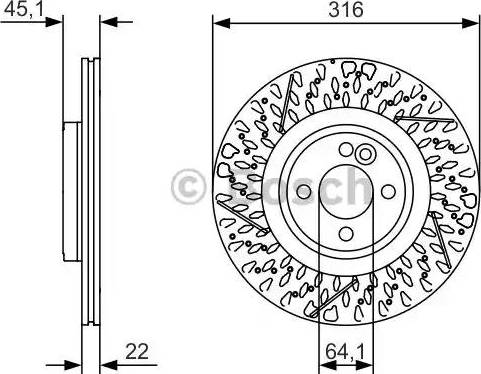 BOSCH 0 986 479 583 - Brake Disc autospares.lv