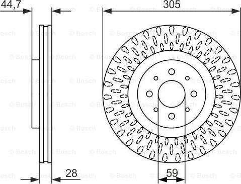 BOSCH 0 986 479 570 - Brake Disc autospares.lv