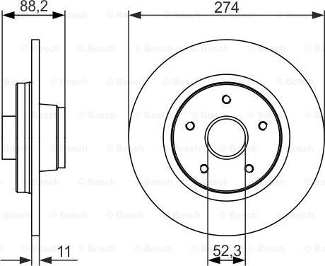 BOSCH 0 986 479 695 - Brake Disc autospares.lv