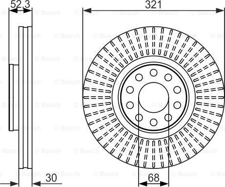 BOSCH 0 986 479 690 - Brake Disc autospares.lv