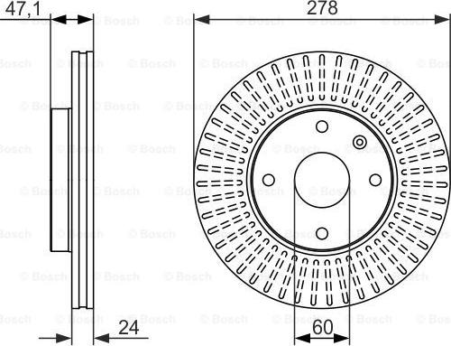 BOSCH 0 986 479 649 - Brake Disc autospares.lv